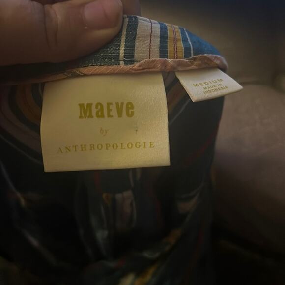 MAEVE BY ANTHRO cropped ballon sleeve blouse M - Picture 2 of 4